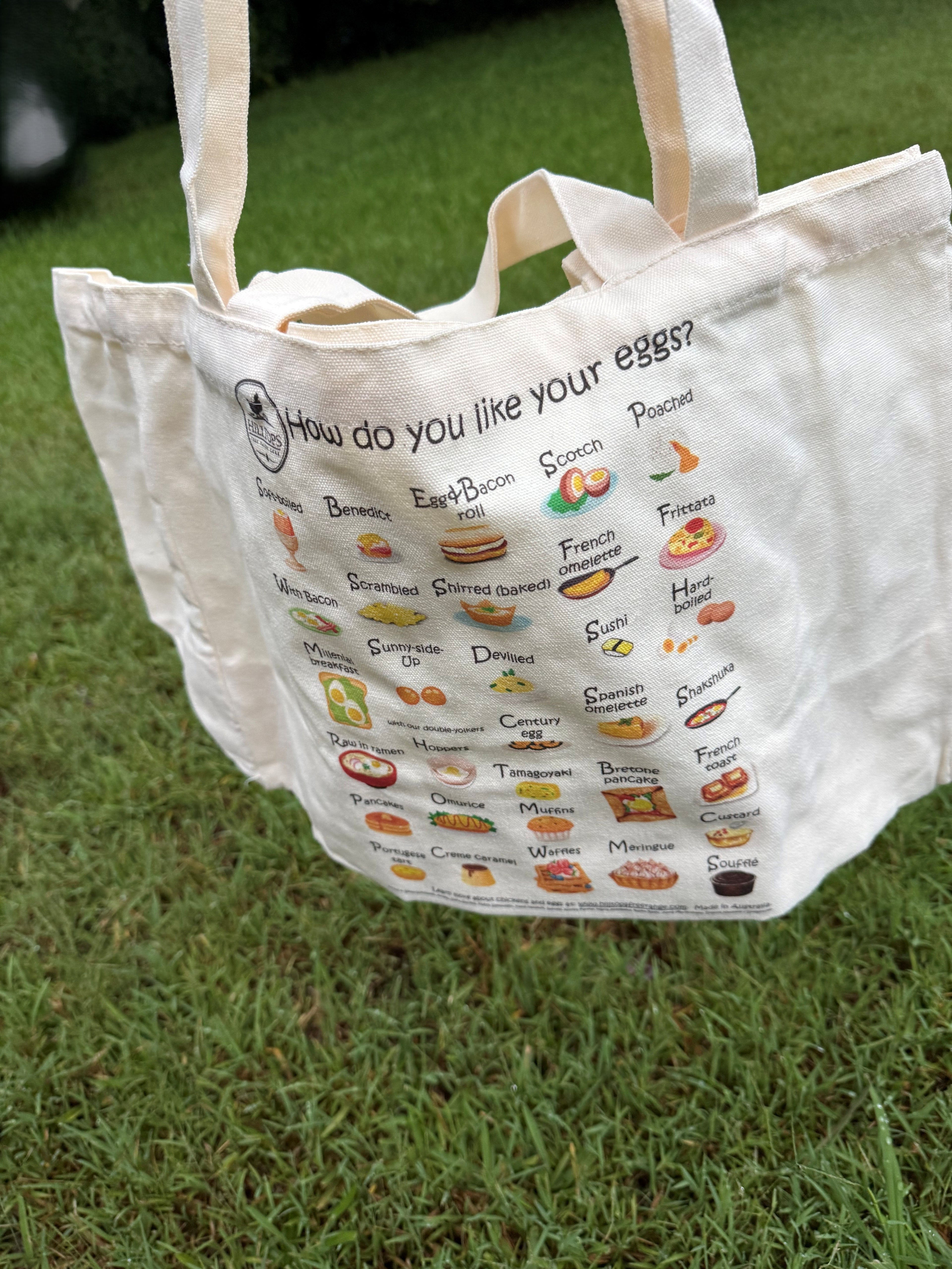 tote bag 2 sets of straps, Eggs design